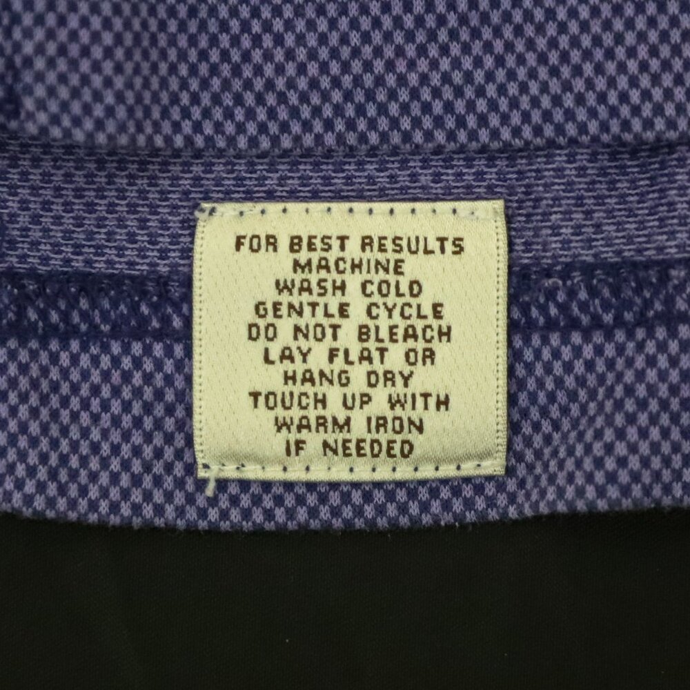 Peter Millar Men's Size M Purple Checkered Polo - Picture 3 of 5